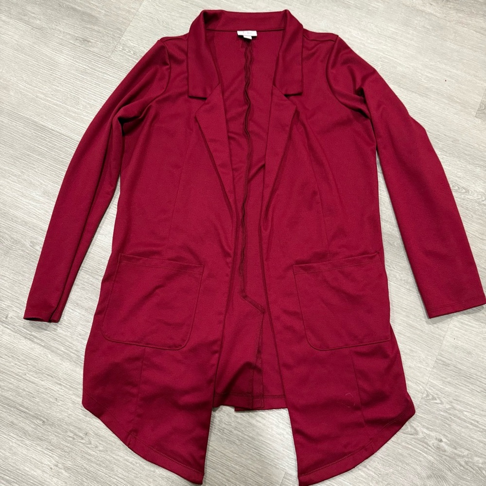 LuLaRoe Burgundy Women's Blazer